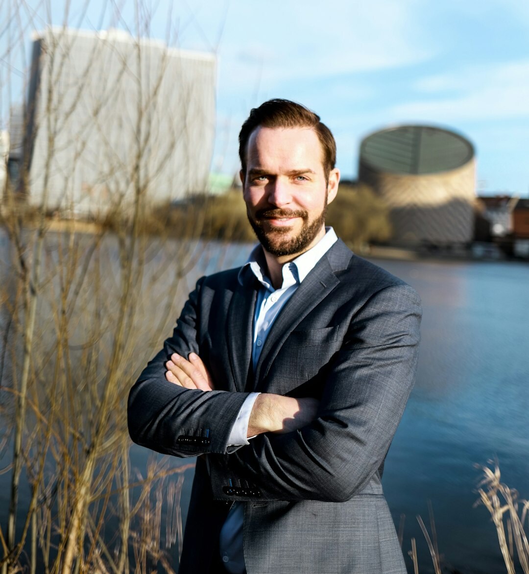 Professional Belgian man in business attire